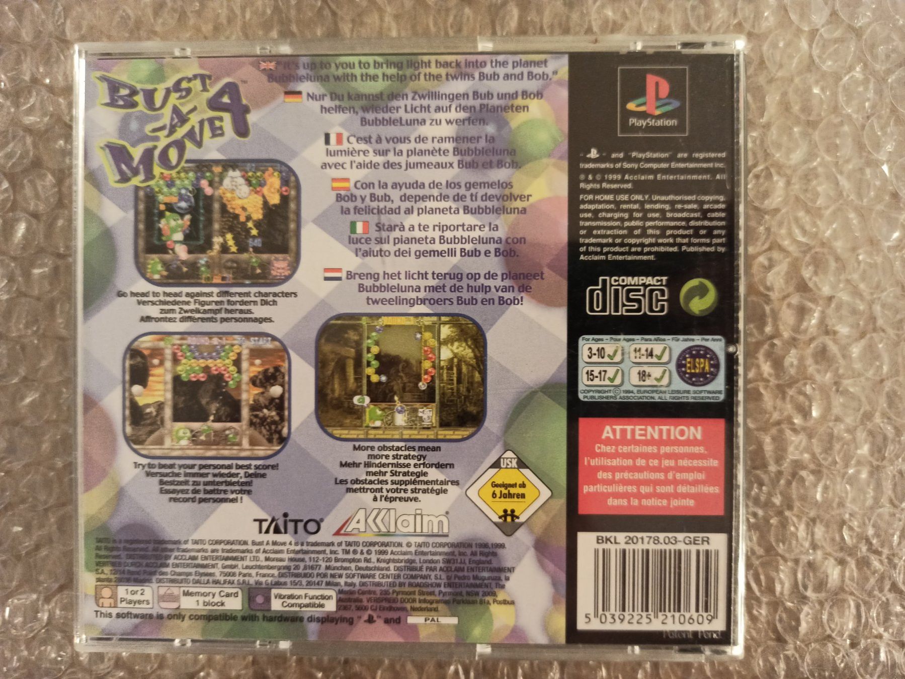 Jeux: Bust-A-Move 4 PS1 – D'occasion à Oberweningen par mar_87mx 1