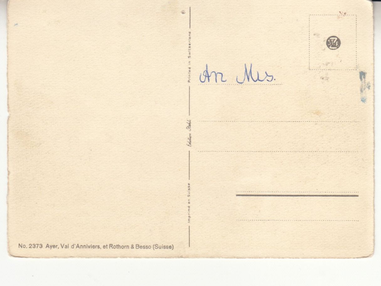 Cartes postales: Ayer ca. 1970 – D'occasion à Bürglen TG par StampGraf 1