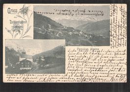 #Gruss aus Tschiertschen GR,Pension Alpina , gel. 1902