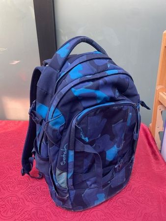 Original Satch Schulthek Ranze blau gebraucht 47x30x22cm