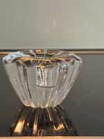 Kerzenhalter farblos Massivglas gerippt wohl Hald Orrefors