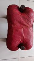 Panca antica in cuoio rosso, seduta vintage rara!