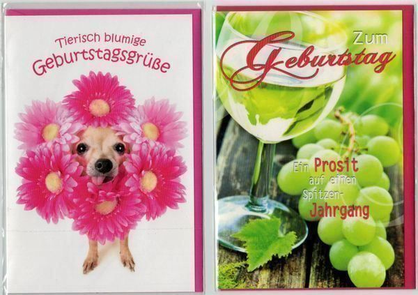 Karten: 10 Geburtstagskarten diverse Motive – Neu und originalverpackt aus Diepoldsau von preisparadies-ch