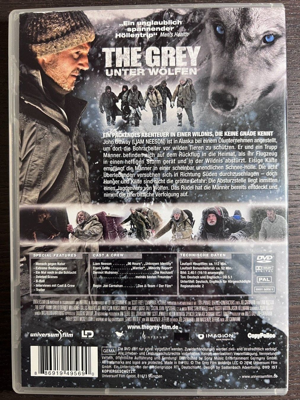 Tutti i DVDs: The Grey - Unter Wölfen – Usato da Zürich venduto da FilmFreunde 1