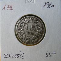 Schweiz / 1 Franken 1920, ss+