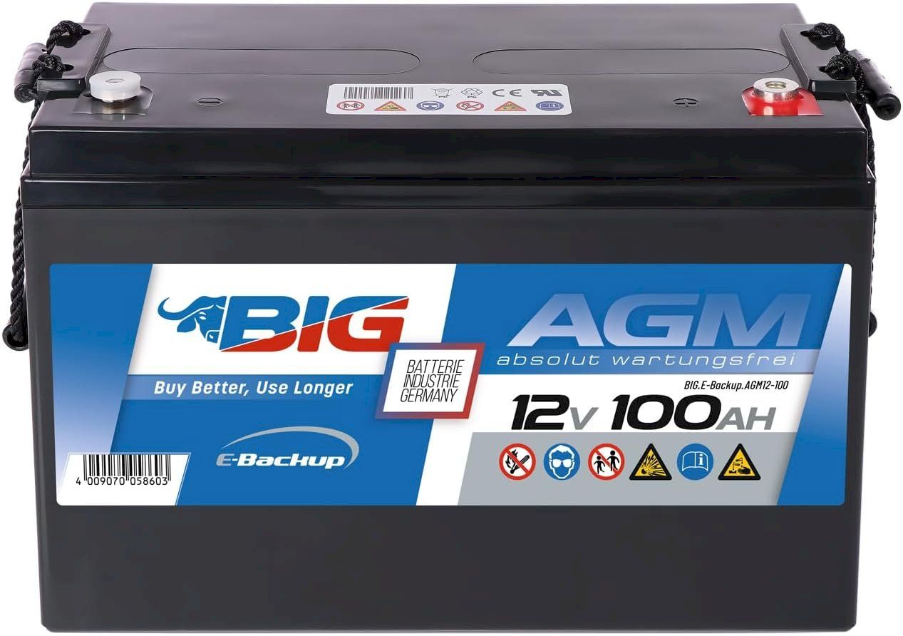 Batterie: BIG E-Backup AGM 12V 100Ah – Nuovo e nell'imballaggio originale da Bottighofen venduto da zaap