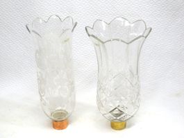 Verres de photophore gravé taillé Kerzenhalter-Lampenschirm