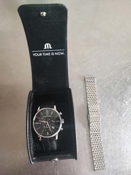 Maurice Lacroix Orologi: Maurice Lacroix Herren Uhr Chronograph, neuwertig, Top Zu... – Usato da Allschwil venduto da olaserova