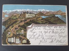 AK / Litho  Gruss vom Rigi , 1898