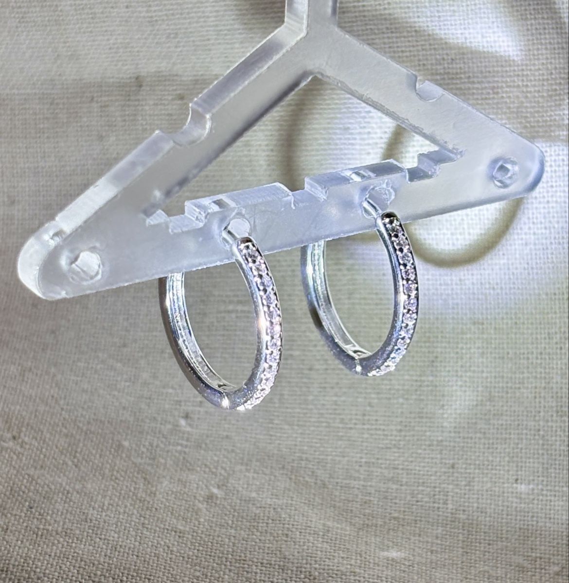 Orecchini pendenti & Orecchini a lobo: Silver 925 Hoop Earrings with Stones – Nuovo (secondo la descrizione) da Nyon venduto da My_wardrobe 4