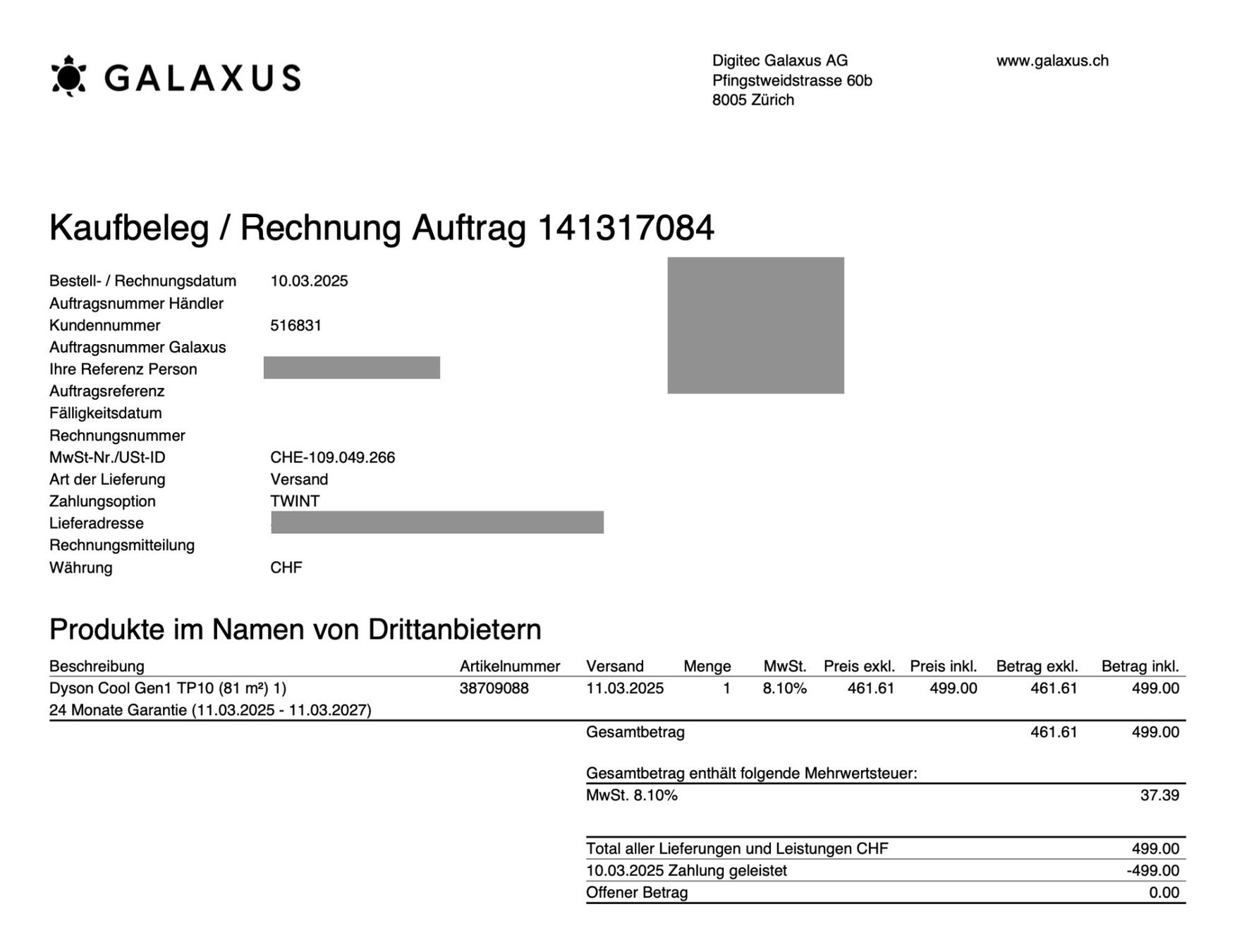 Dyson Ventilatori: Dyson Cool Gen1 TP10 (Luftreiniger & Ventilator) – Nuovo (secondo la descrizione) da Luzern venduto da Mika_Lu 4