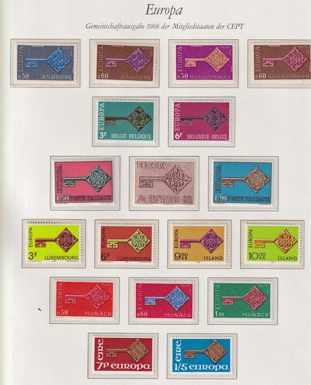 Tous les timbres: Europa Markensammlung 1966-1977** – Neuf (Voir description) à Langenthal par 1195 3