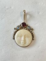 Ancien pendentif en argent 925, marque Sanjen avec pierres