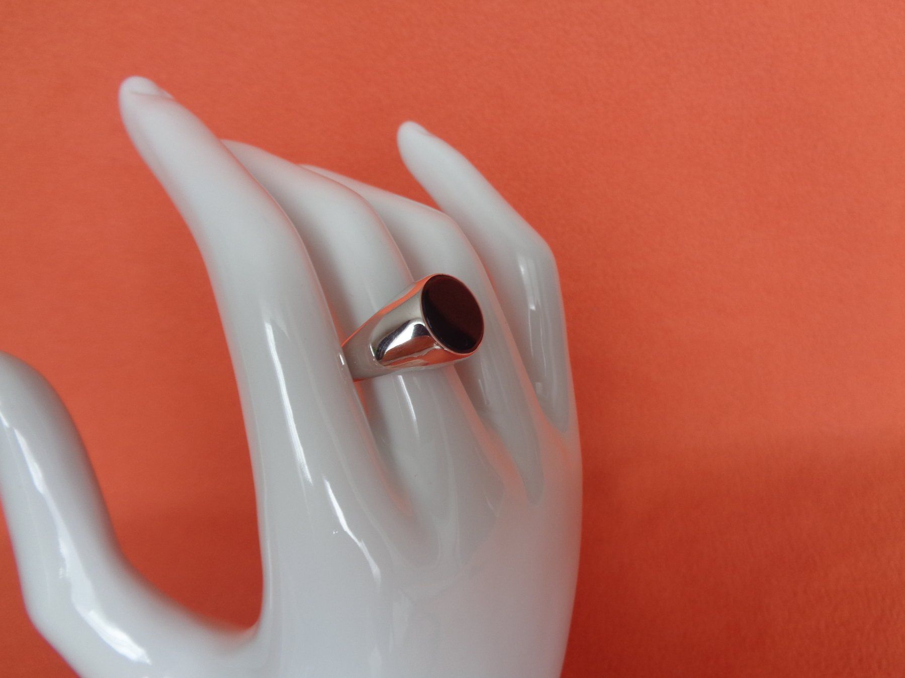 Anelli: Silberring mit Onyx - Sterling Silber 925 Grösse 63 – Nuovo (secondo la descrizione) da Chur venduto da omonia 2