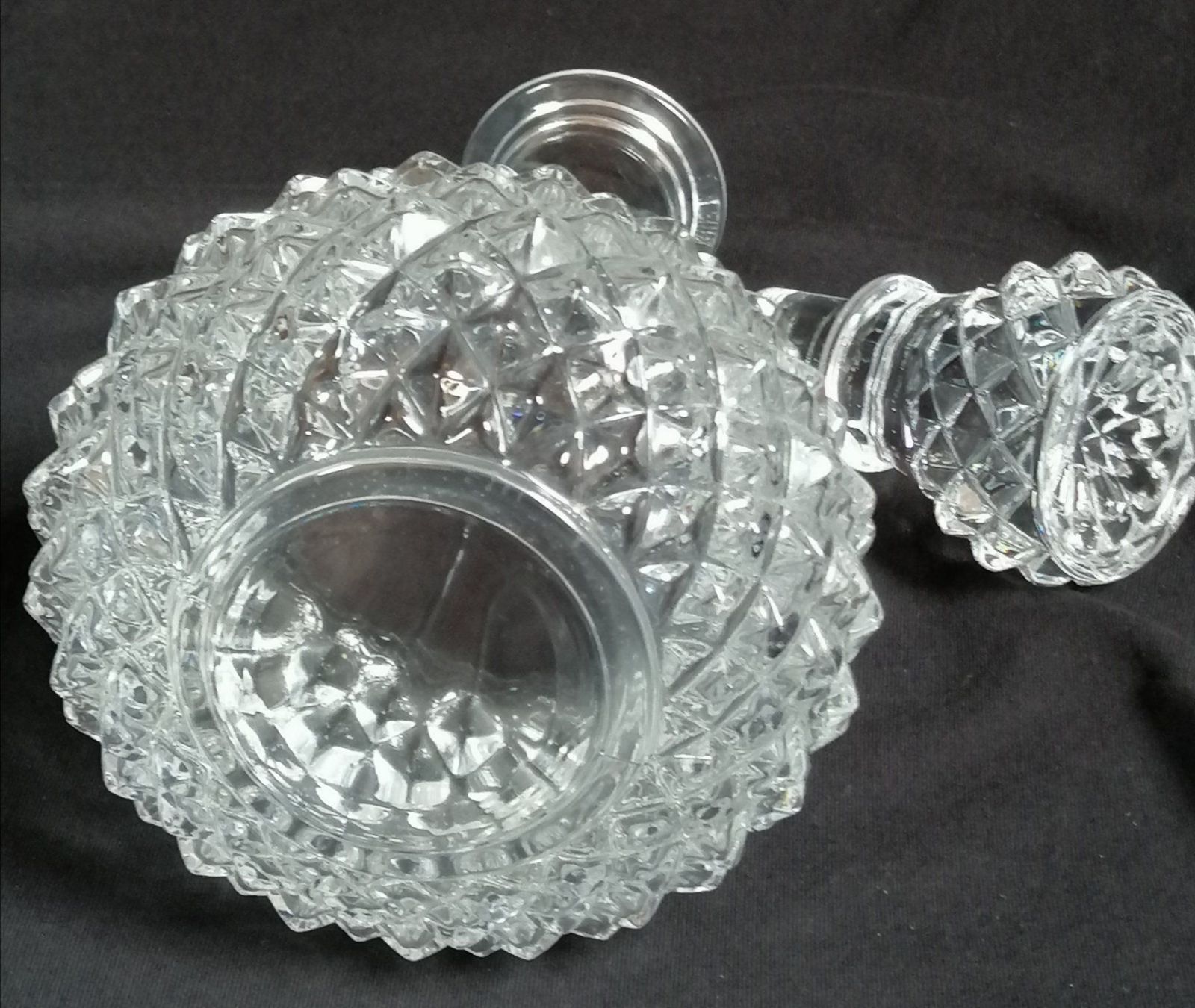 Caraffe: Glas - Glaskaraffe 1980er-Jahre, Höhe ca. 20 cm – Usato da Oberriet SG venduto da Atir47 3