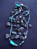 Edelmodeschmuck Halskette lang UNIKAT handgefertigt
