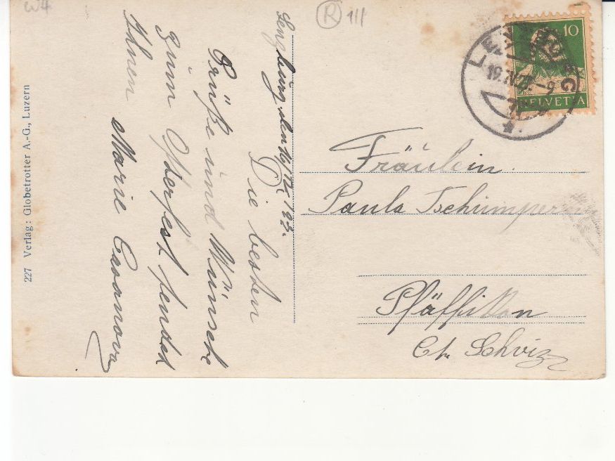 Cartoline postali: Lenzburg 1927 – Usato da Bürglen TG venduto da StampGraf 1