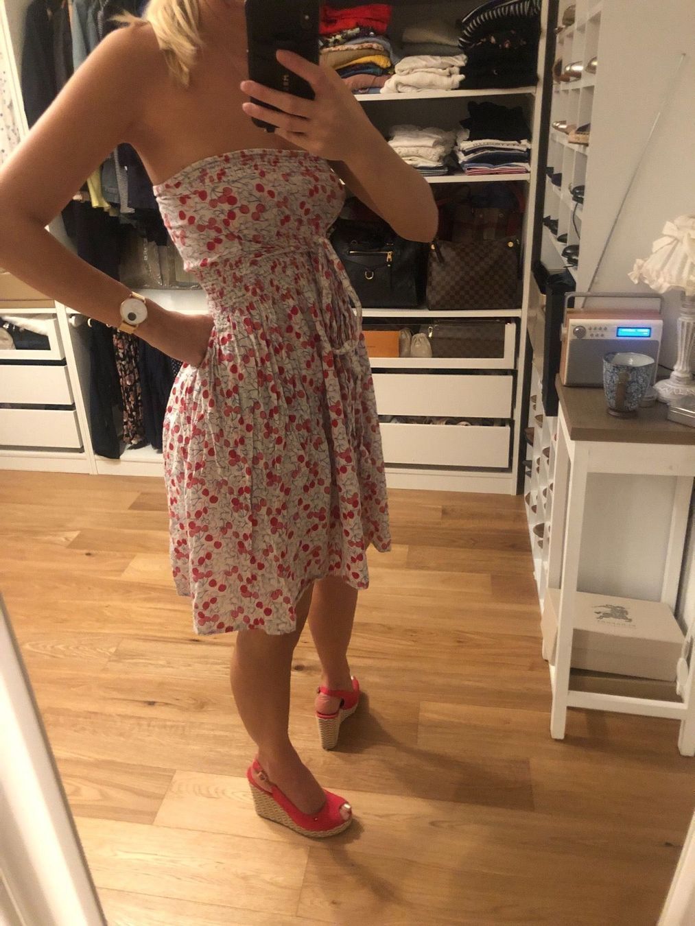 Kleider: Bandeaukleid mit Kirsche – Neu (gemäss Beschreibung) aus Pfaffhausen von Klaras_second_hand 1