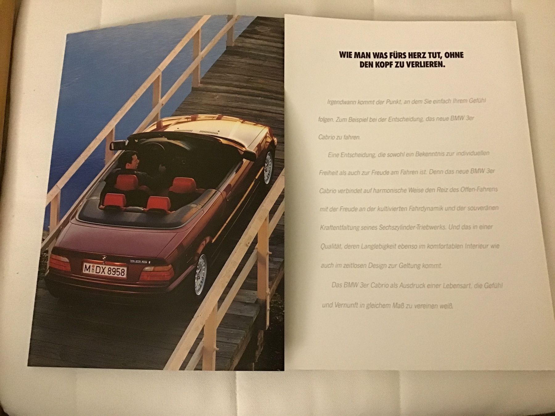 BMW Documenti: BMW 3er Cabrio Faltprospekt 1993 – Usato da Scherzingen venduto da Starseller62 1