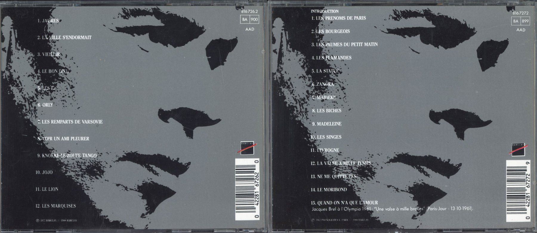 CD: BREL - Grand Jacques - 10 CDs - État correct – Usato da Lausanne venduto da Athanor 7