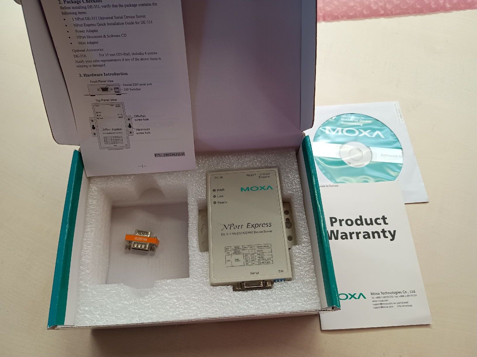 Server: MOXA NPort Express DE-311 RS-232/422/485 Device Server – Defekt aus Döttingen von Schlei