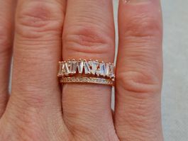 Ring mit Zirkonia, 3g, Große 54-60 (verstellbar)
