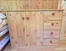 Holz Kommode / Sideboard mit 4 Schubladen und 2 Türen