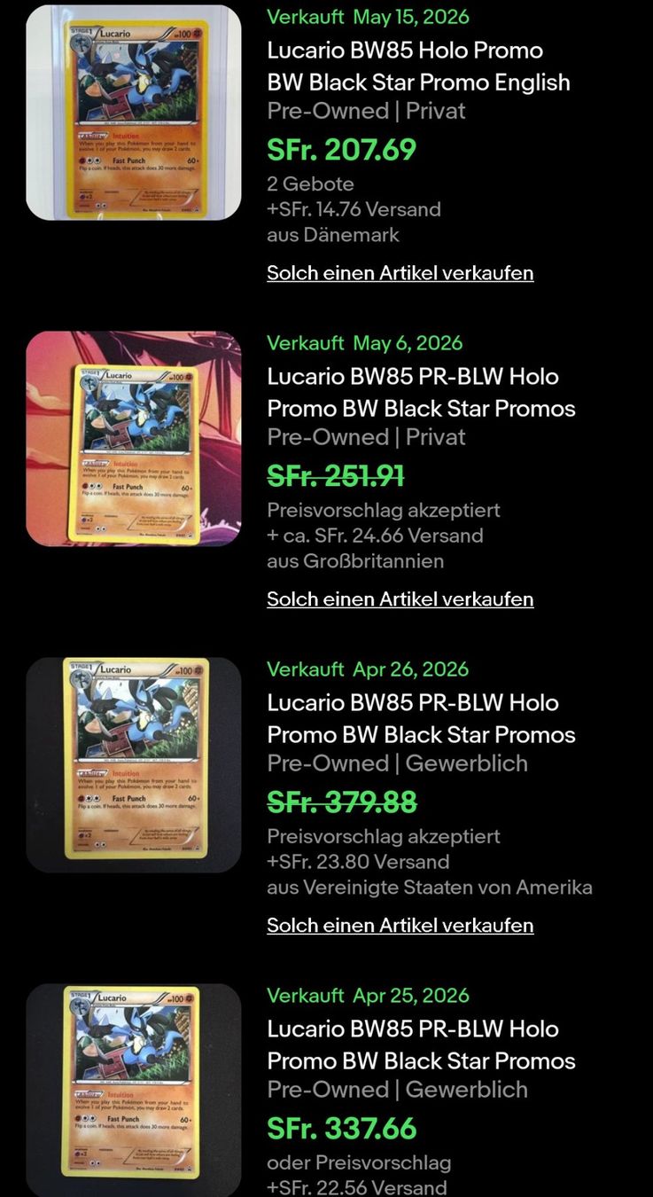 Pokémon Carte collezionabili: Lucario Promo BW85 - EN – Usato da Bern venduto da gil_rkx8 5