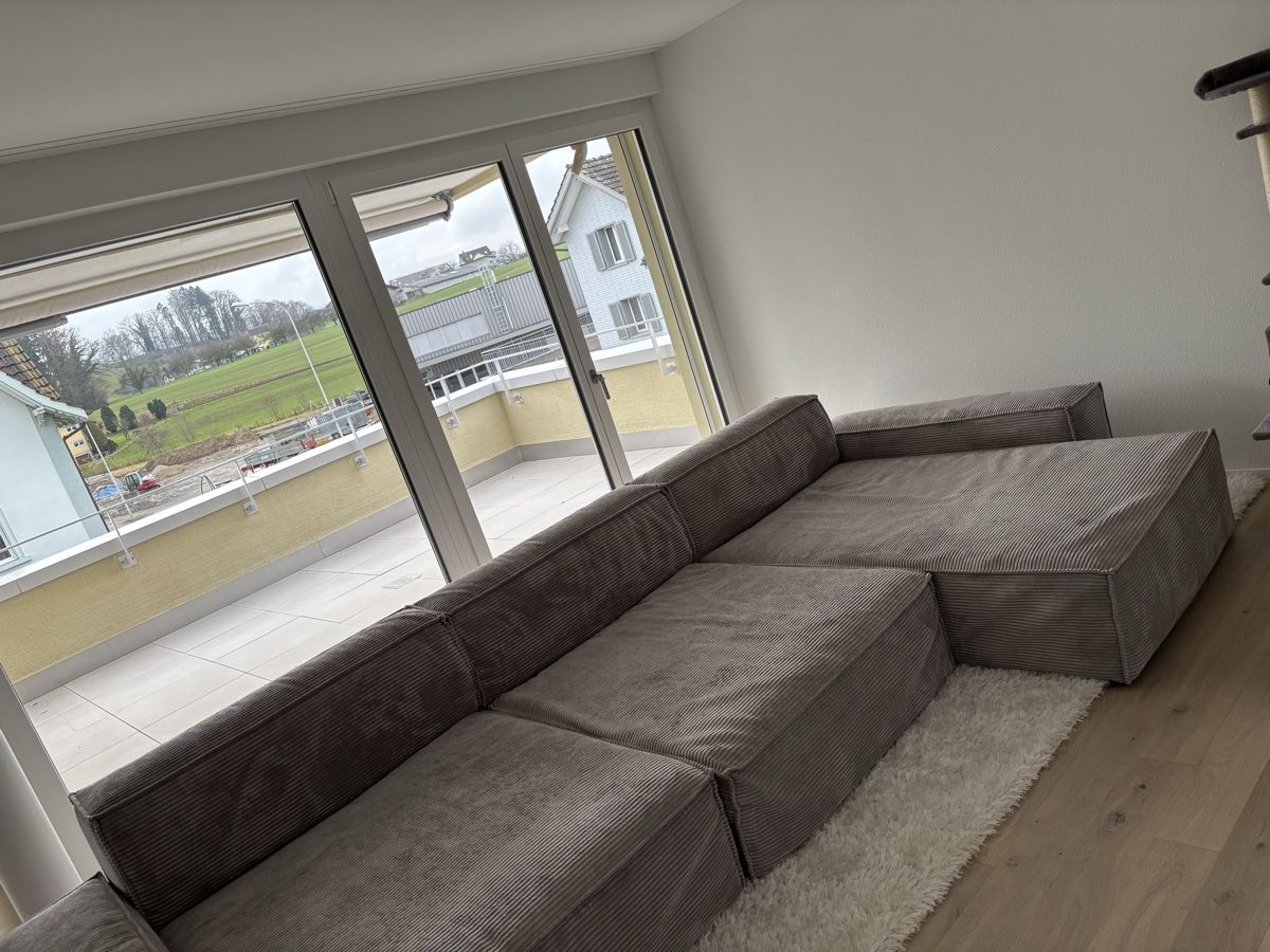Divani: Ecksofa XL Cord 370x170cm grau – Usato da Lömmenschwil venduto da tmr_xx 1