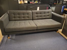 Sofa 3-Sitzer dunkelgrau Stoff guter Zustand