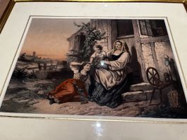 Bild/Lithografie von Gustav Bratsch, signiert, gerahmt