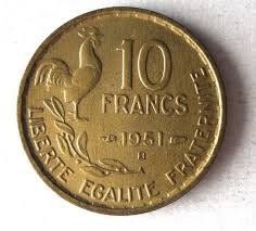 Tutti le monete: 10 Franc Frankreich 1951 B – Usato da Kriens venduto da TSCH1