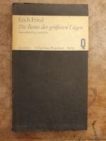 Die Beine der grösseren Lügen - 51 Gedichte - Erich Fried -