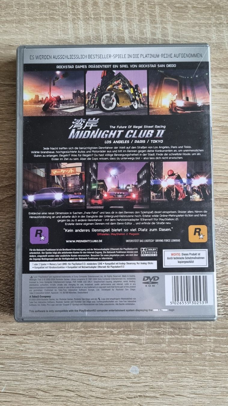 Giochi: Midnight Club II PS2 Platinum – Usato da Hagenbuch ZH venduto da lecterr55 2