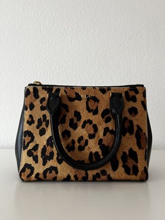 Wunderschöne Ralph Lauren Tasche Leopard schwarz/braun