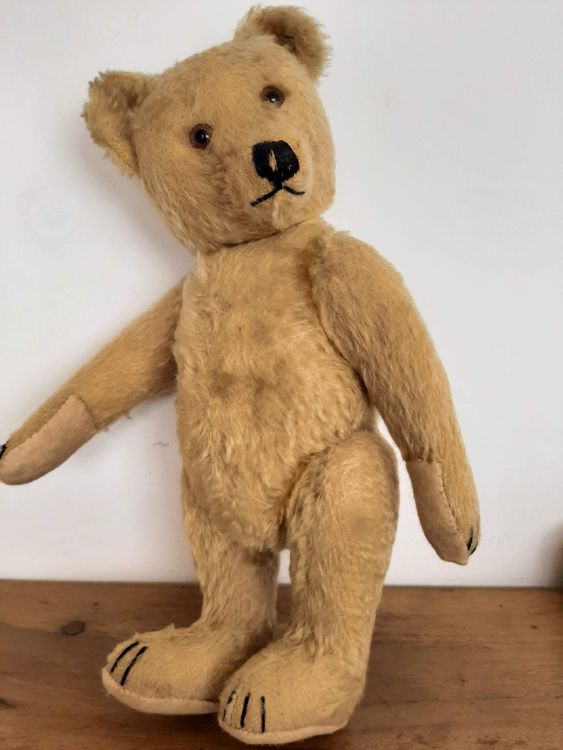 Ancien Ours En Peluche Steiff - 50cm - Drapeau, Bouton, Voix - Zone US - Collection