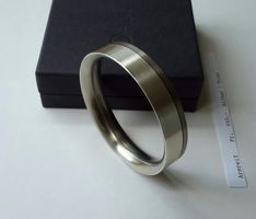 Armreif , Carl Dau Berlin , Titan + Silber 925 .