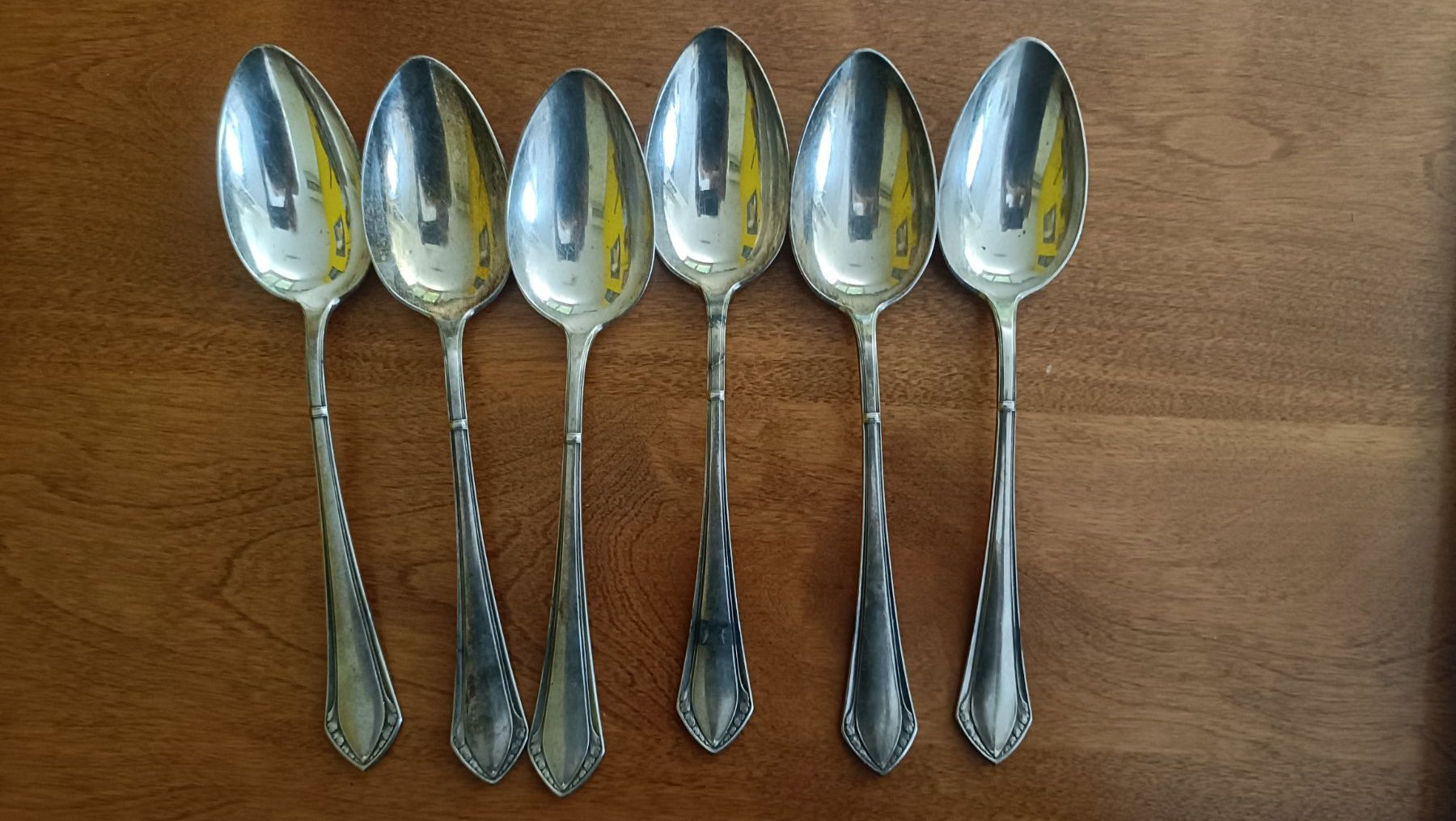 Löffel: Set 6 Löffel versilbert vintage – Gebraucht aus Lugano von riccardo012
