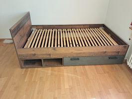 Lit 120x200cm avec rangement + sommier 