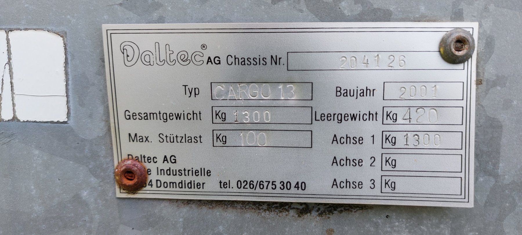 Daltec Anhänger: Daltec Cargo 13 mit Blachenaufsatz – Gebraucht aus Grünen von Doedel22 4