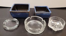 Lot de 5 cendriers vintage variés - Idéal collection!