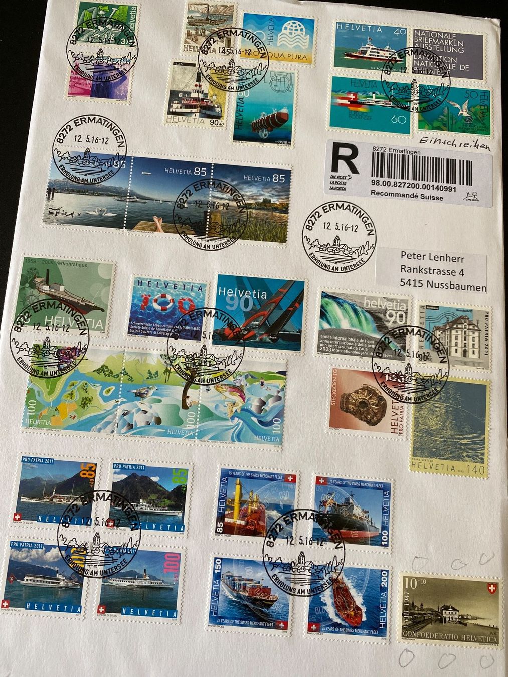 Tutti i francobolli: 2016 Bodensee  + 28 See Marken  UNIKAT – Nuovo (secondo la descrizione) da Niederrohrdorf venduto da leni29