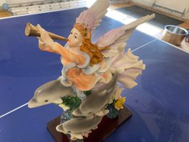 Delphin mit Sirene, 35 cm hoch