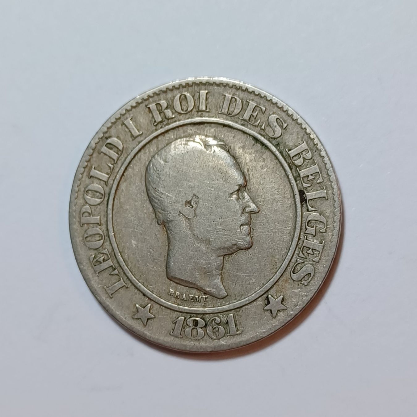 Tutti le monete: 20 Centimes 1861 Belgien – Usato da Pfäffikon ZH venduto da Welt_Muenzen