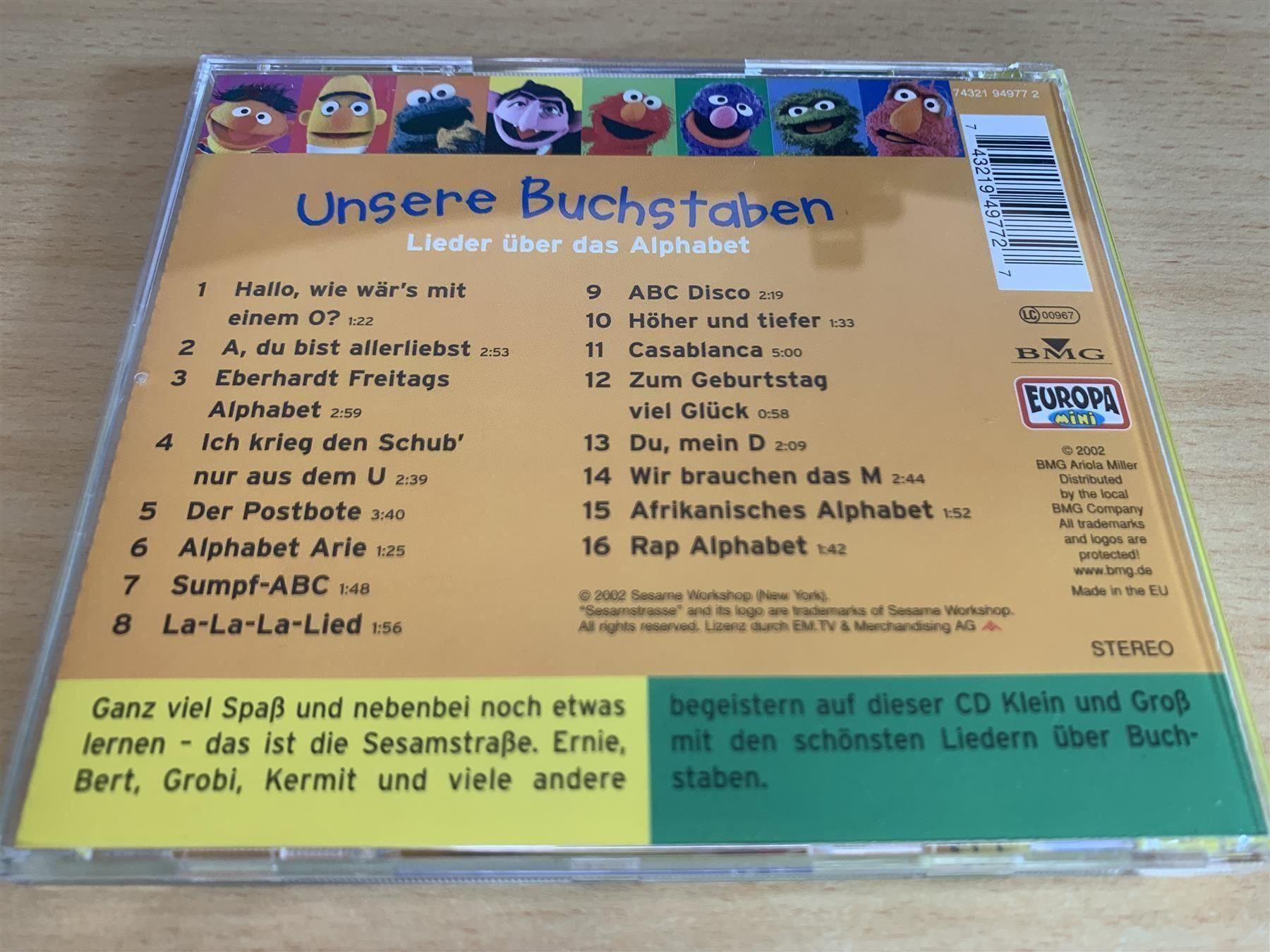 CD: Sesamstrasse - Unsere Buchstaben – Usato da Rikon im Tösstal venduto da Alpenmutz 1