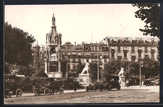 Cartoline postali: AK Genf, Monument Brunswick – Usato da Berlin venduto da bartko-reher