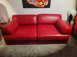 Rotes DESEDE Kult-Bettsofa, Designpiece, neuwertig