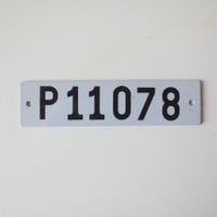 PTT Auto Nummer Parkplatzschild