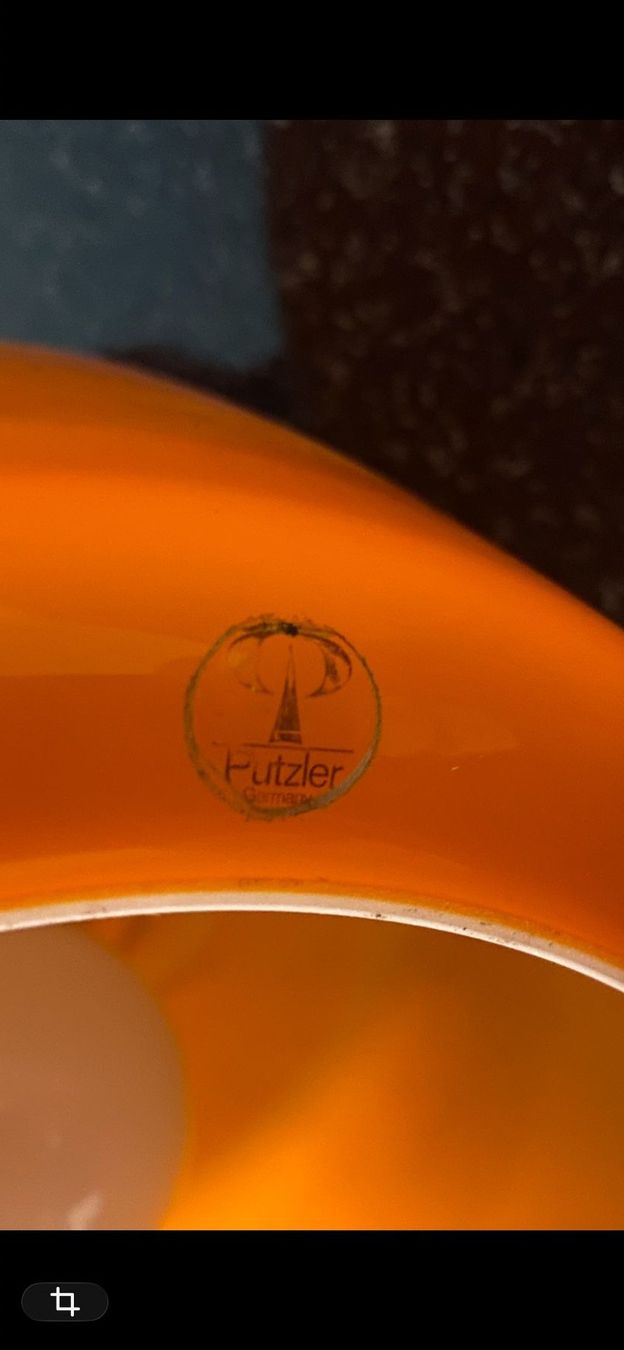 Lampadari & plafoniere: Orange Glas Hängelampe, Vintage! – Usato da Bätterkinden venduto da Albera 4