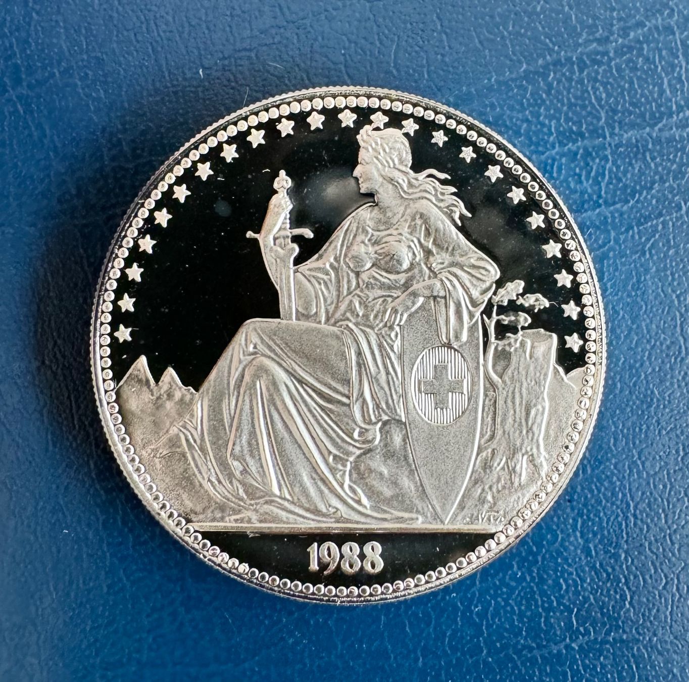 希少レア　1 DEuTSCCHEMARK  1988 Silbermünze 1 Unze Luzern 1988, 999.9, ss (Gebraucht) in Ebikon
